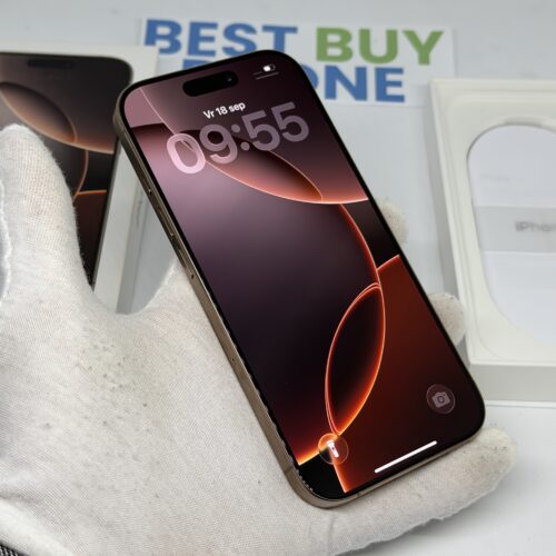 iPhone 16 Pro 128GB goud /zeer net /91% batt /garantie