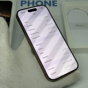 iPhone 16 Pro 128GB goud /zeer net /91% batt /garantie