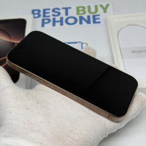 iPhone 16 Pro 128GB goud /zeer net /91% batt /garantie