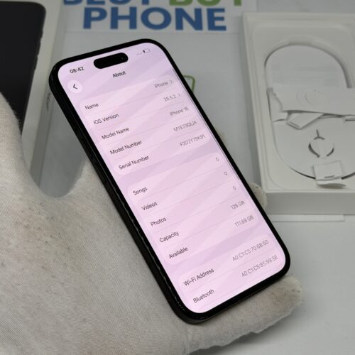 IMG_9860 iPhone 16 128GB zwart /zeer net /93% batt /garantie